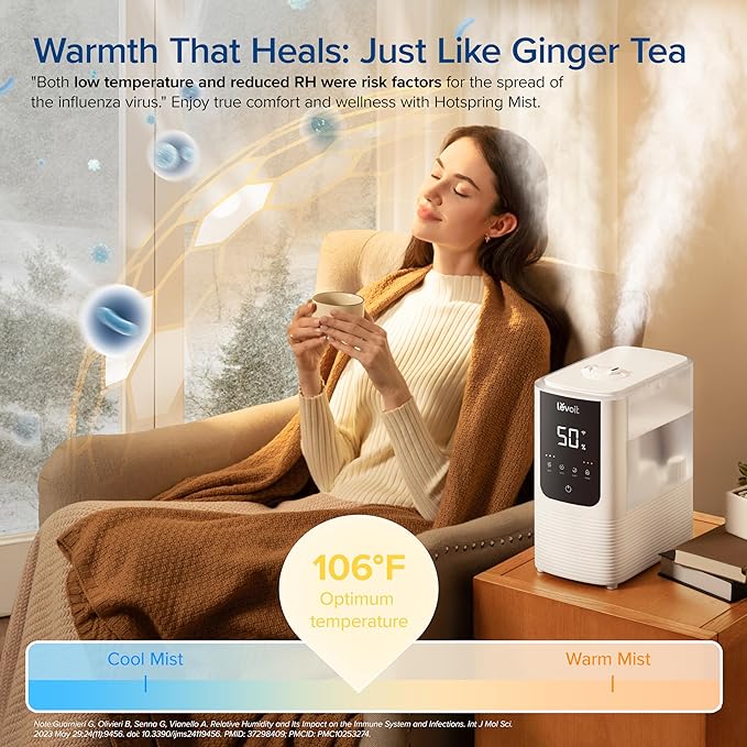 LEVOIT Humidifiers for Bedroom Home, Smart Warm and Cool Mist Air Humidifier - Image 4