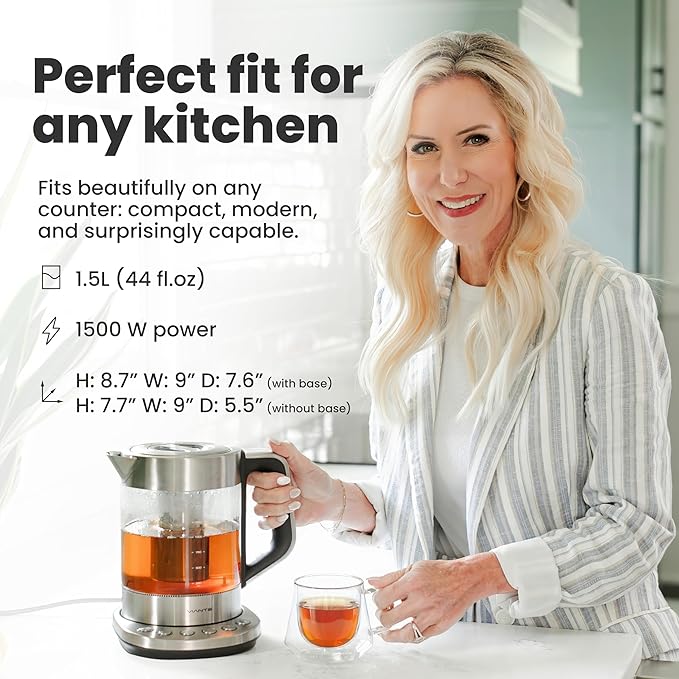 Vianté Electric Kettle With Infuser. No Plastic In Contact With Water. Hot Tea - Image 8
