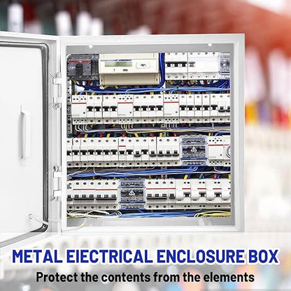 Outdoor Electrical Box 20 x 20 x 6''D NEMA 4X Enclosure Steel Box, Waterproof & - Image 2