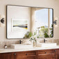 TokeShimi Black Vanity Mirror 60x36, Bathroom Mirror Framed Seamless, Tempered by RefinedBathroomAccessories
