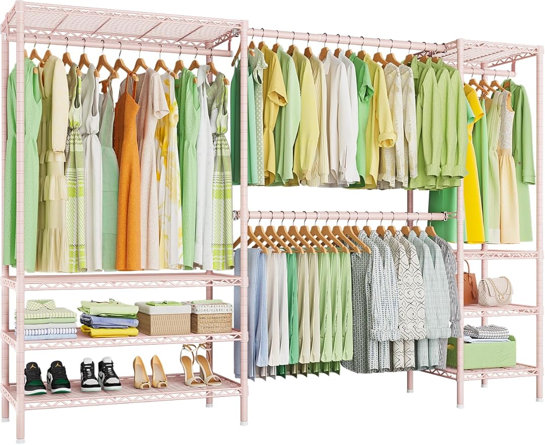 Ulif E11 Heavy-Duty Garment Rack, Metal Freestanding Clothes Rack and Closet by Ulif