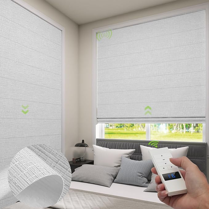 ZSTARR Smart Roman Shades Rechargeable Motorized Blinds by ZSTARR