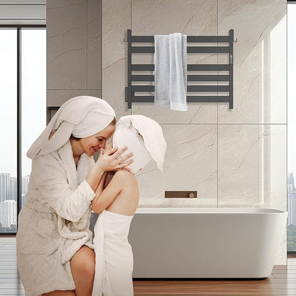 K&KALONZO Towel Warmer for Bathroom, Wall-Mounted 6-Bar Heated Towel Rack - Image 5
