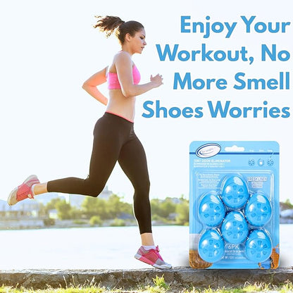 Air Jungles Shoe Deodorizer Balls 12 Ct, Fresh Linen Scent, Odor Remover Balls - Image 6