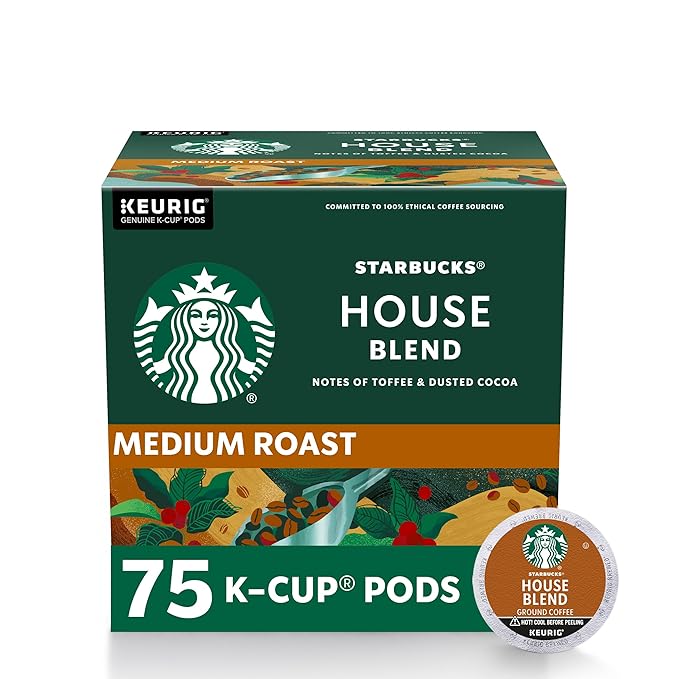 Starbucks K-Cup Coffee Pods, Medium Roast, House Blend by StarbucksbyNespresso