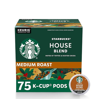 Starbucks K-Cup Coffee Pods, Medium Roast, House Blend by StarbucksbyNespresso