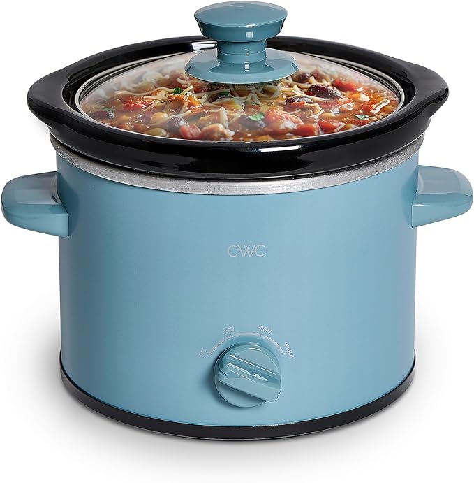 COOK WITH COLOR 2QT Mini Electric Round Slow Cooker by CookwithColor