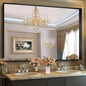 CIRCUMI Black Bathroom Mirror, Brushed Finish, Tempered Glass, Large Mirror by CIRCUMIMirror