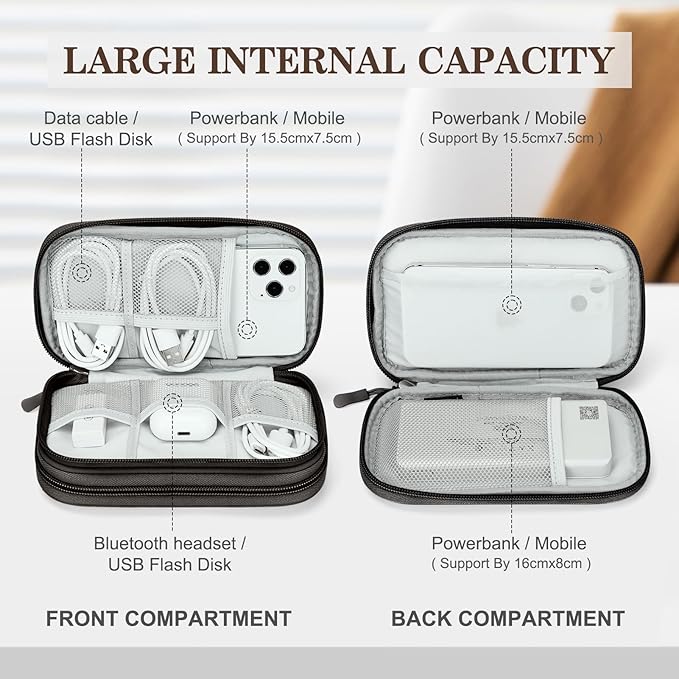 FYY Electronic Organizer, Travel Cable Organizer Bag Pouch Electronic - Image 3
