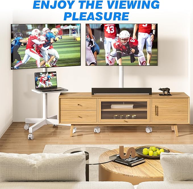 Rfiver Mobile TV Stand for 23-60 Inch LCD LED Flat/Curved Panel Screen TVs up - Image 8