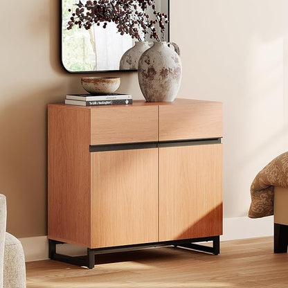 WAMPAT Modern TV Stand for TVs up to 40 inch, Entertainment Center TV Console - Image 5
