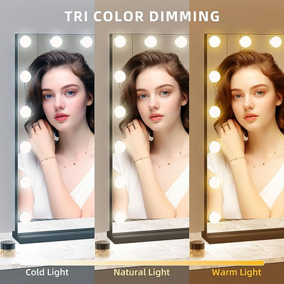 Vanity Mirror with Lights, Makeup Mirror with 17 Dimmable LED Bulbs, 3 Color - Image 2