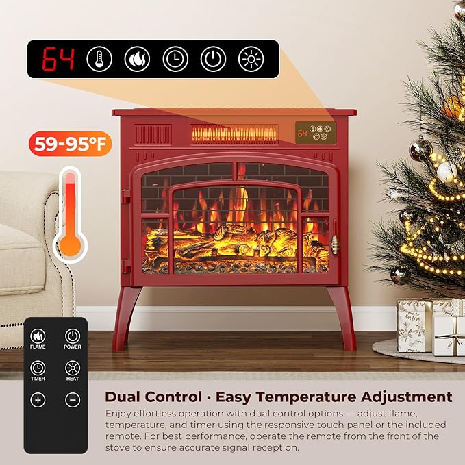 BREEZEHEAT 23" Electric Fireplace Stove - Image 3