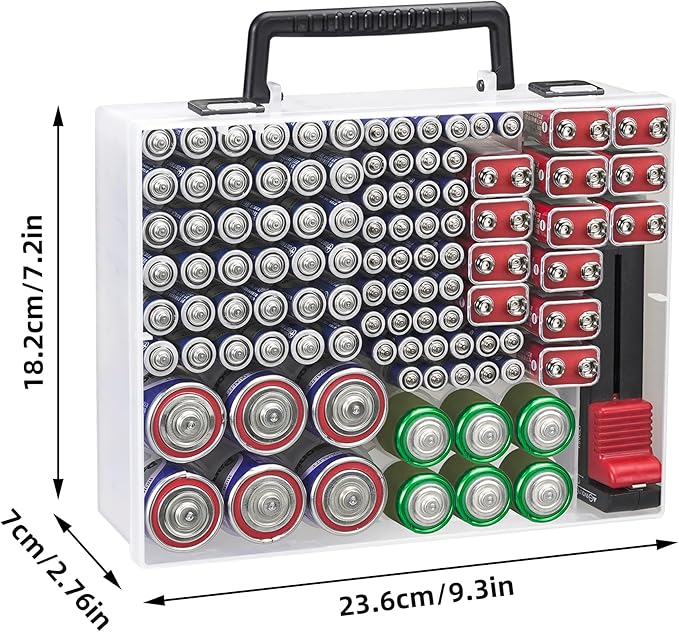 RISOU Battery Organizer Storage Case, Stores More Than 95 Batteries - Image 5