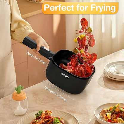 Dezin 2L Electric Hot Pot with Steamer, Rapid 800W Non-Stick Ceramic Coating - Image 9
