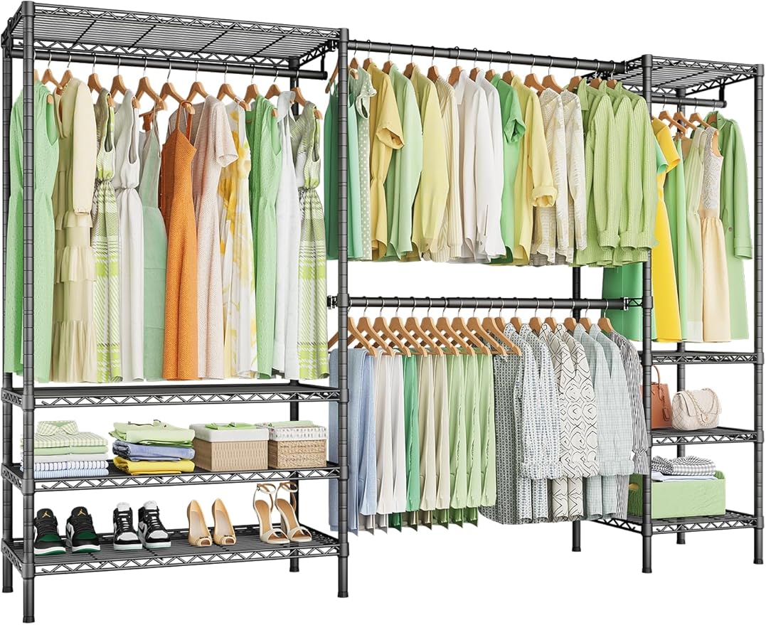 Ulif E11 Heavy-Duty Garment Rack, Metal Freestanding Clothes Rack and Closet by Ulif