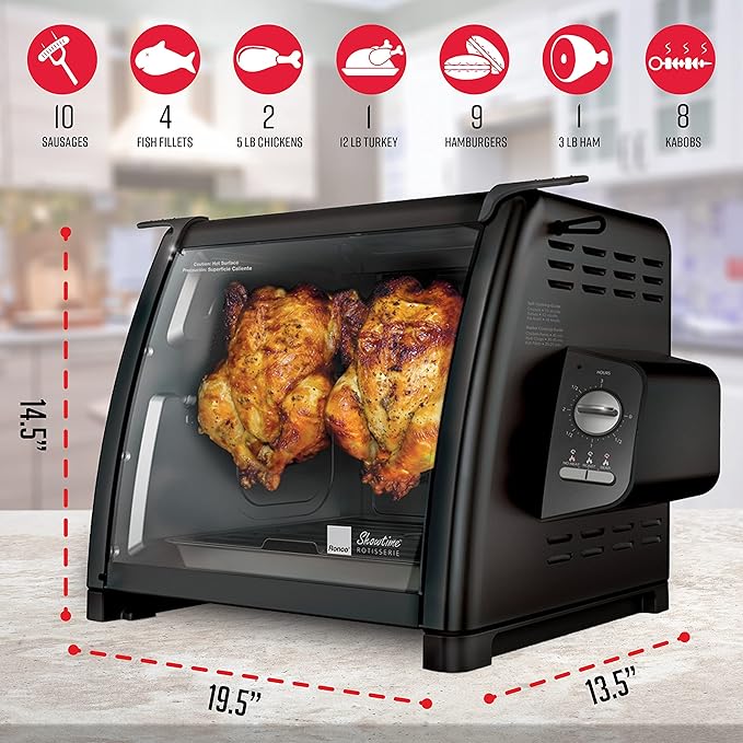 Ronco Showtime Large Capacity Rotisserie & BBQ Oven Modern Edition, Simple - Image 3