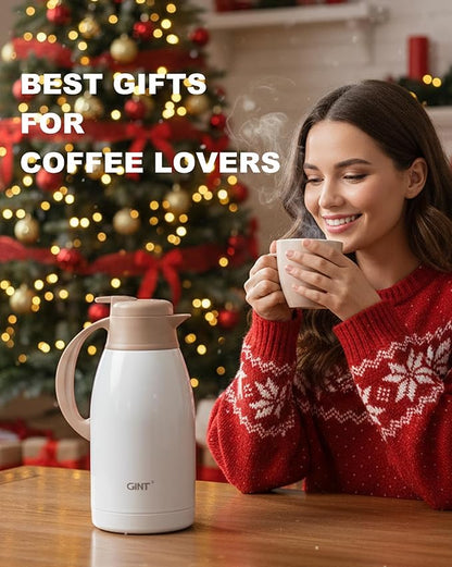 GiNT Stainless Steel Thermal Coffee Carafe, Double Walled Vacuum Thermal Carafe - Image 8