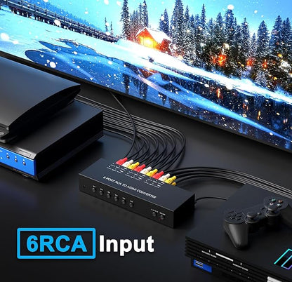Dingsun 6Port AV to HDMI Converter, Will Convert Input Analog Aignals to a - Image 5