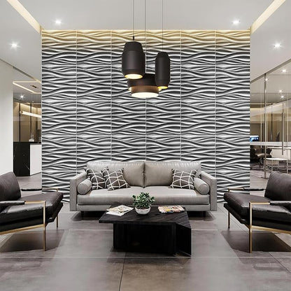 STICKGOO 3D Wall Panels, Brushed Silver Decorative Wall Covering Panels - Image 4