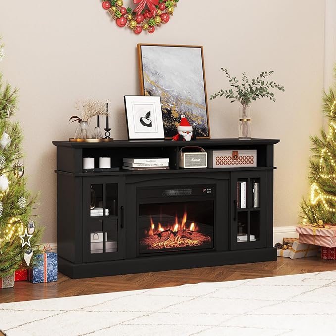 SIMOE Fireplace TV Stand up to 40'' 65'' TV, 58 inch Electric Fireplace TV - Image 8
