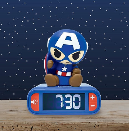 LEXiBOOK, Marvel Avengers, Avengers Nightlight Alarm Clock, Sounds and Melodies - Image 2