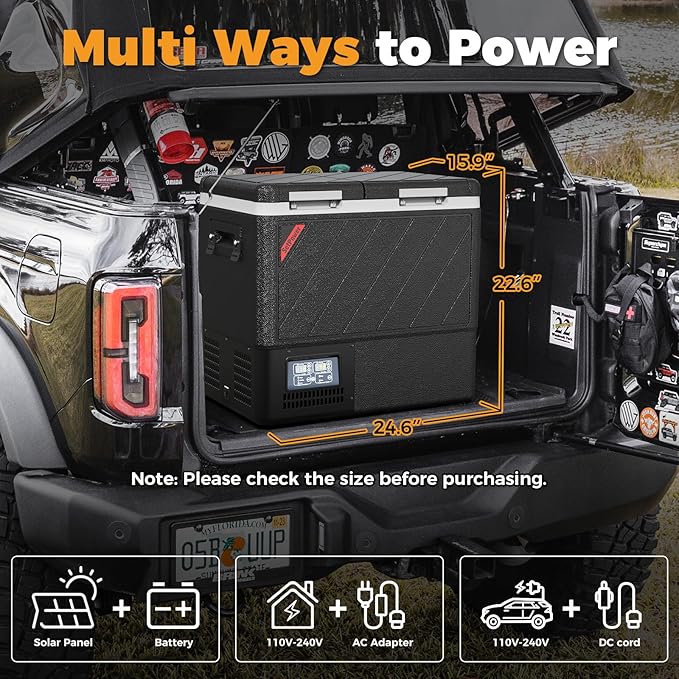 Setpower 12V Refrigerator with APP Control, 59QT Dual Zone Car Fridge Freezer - Image 5