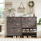 Shoe Storage Cabinet, Farmhouse Shoe Organizer by Barnyatoh