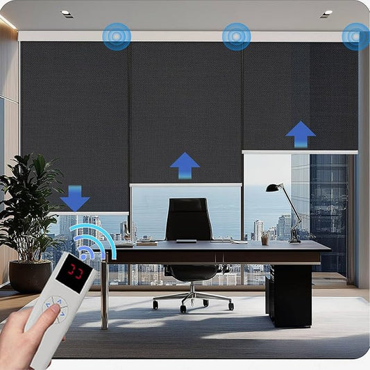 Motorized Blinds with Remote Cordless Automatic Motorized Shades Custom Blinds by Home