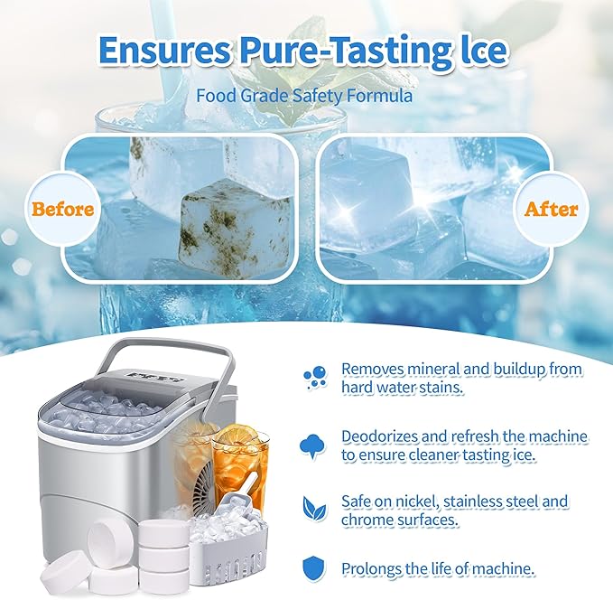 48 Pack Ice Machine Cleaner Tablets -2 Years Supply- Nickel Safe Descaler - Image 2