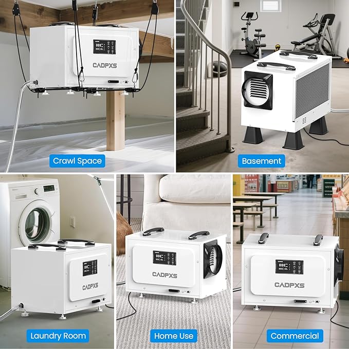 CADPXS Crawl Space Dehumidifier, 125 Pints Commercial Dehumidifiers - Image 7