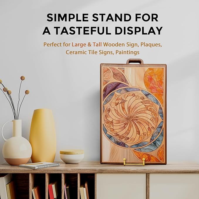 TR-LIFE 14 Inch Gold Metal Plate Stand - Image 6