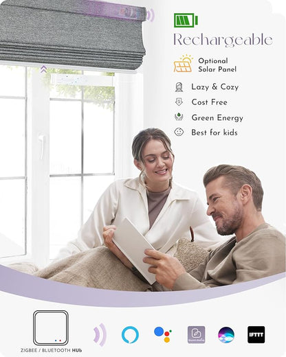Graywind Smart Roman Shades 100% Blackout Compatible - Image 4