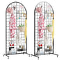 Asee'm Grid Wall Panels Display Stand 2' x 5.2' FT Black Movable Wire Grid Wall by Aseem