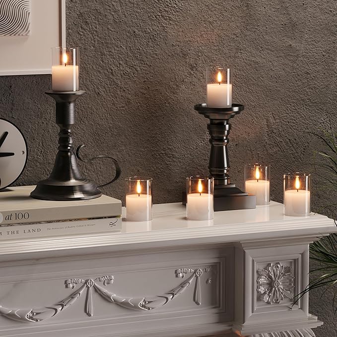 12Pack Glass Flickering Flameless Candles - Image 6