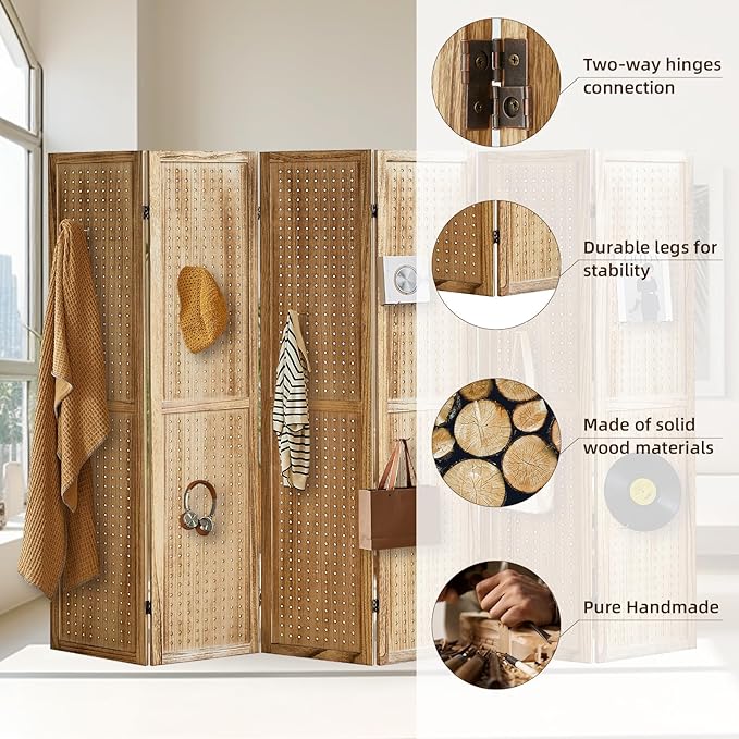 Aleesing 6 Panel Pegboard Display - Image 3