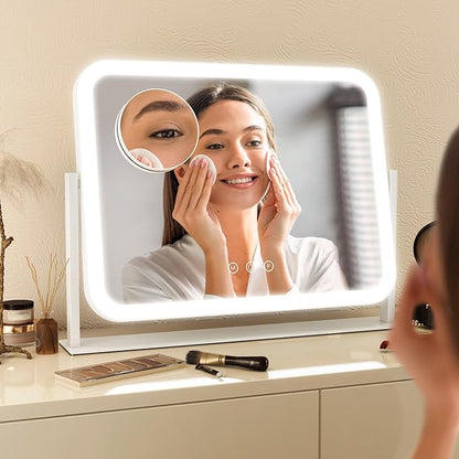 FENNIO Vanity Mirror with Lights 17''x13'' Makeup Mirror with Lights, Vanity - Image 5