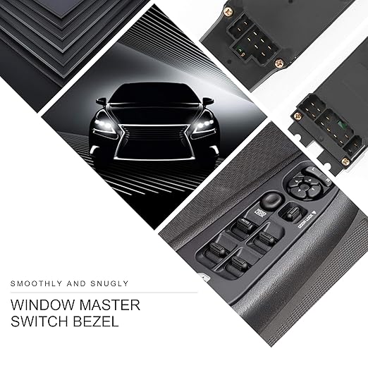 BASIKER Master Power Window Switch and Bezel Driver Side and Window Bezel - Image 5