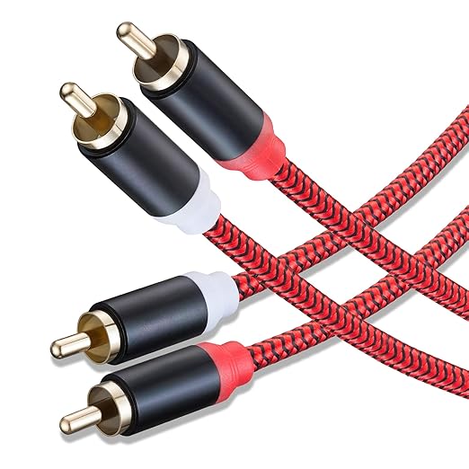 RCA Cable 15Ft, 2Rca Male to 2-Rca Male Audio Stereo Subwoofer Cable by Unknown