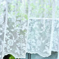 FINECITY White Lace Valance for Kitchen Window W52 x L18 Inch 1 Panel | Rod Pocket, Open Knit Layers, Daylight Eased, Fresh Look Adds Country Charm, Short Valance Keeps Glass Open, Privacy