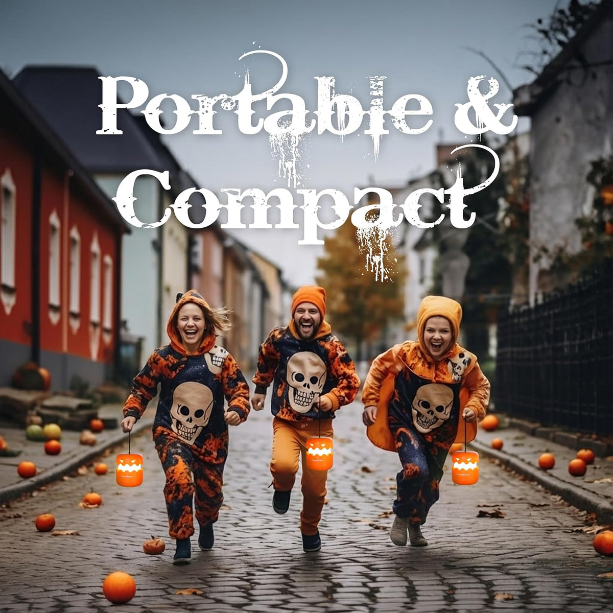 EverBrite 6-Pack Halloween Pumpkin Lantern, Collapsible Jack O Lantern