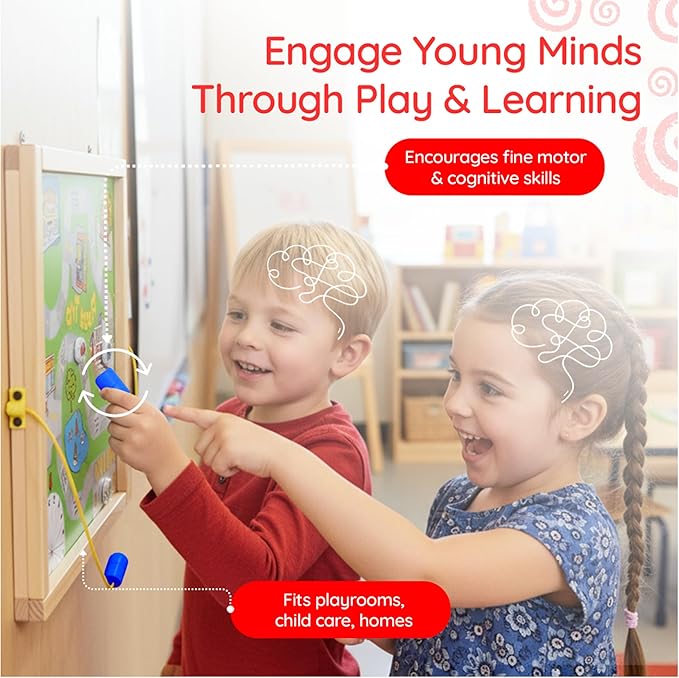 Magnetic Toddler Activity Wall Panel Toy – Interactive Wall Busy Board – - Image 6