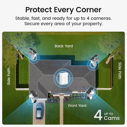 aosu Security Cameras Outdoor Wireless, 4 Cam-Kit, No Subscription, - Image 2