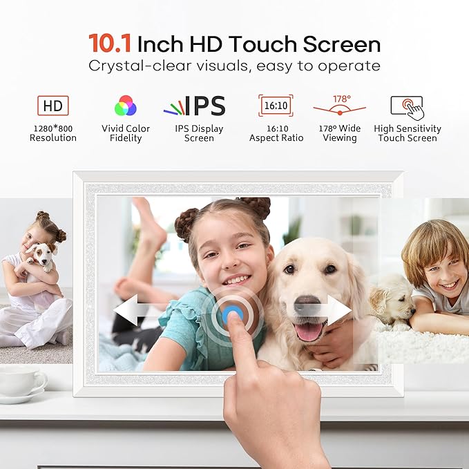 Frameo 10.1" Digital Picture Frame, Smart WiFi Digital Photo Frame - Image 7