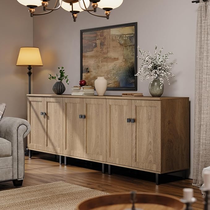 Buffet Sideboard Cabinet Farmhouse Modern 3 in1 Storage Cabinet by FENSULN