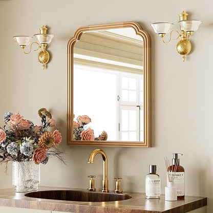 Wood Frame Wall Mirror Decor for Small Bathroom Vanity Entryway, Living Room or - Image 3