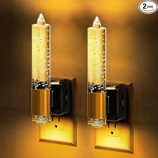 L LOHAS LED Night Light, Amber Candle Night Lights Plug into Wall, 2 Pack 0-100 by LLOHASLED