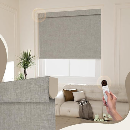 Boolegon Motorized Blinds with Remote, 100% Blackout Smart Electric Window by Boolegon