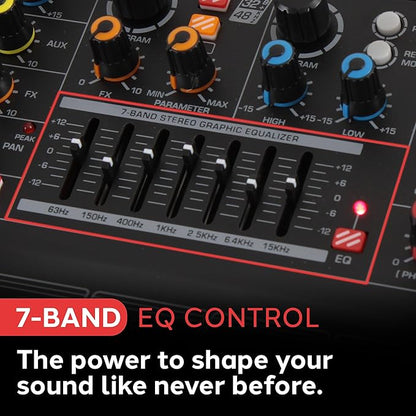 PYLE 12-Channel Bluetooth Studio Audio Mixer - Image 4
