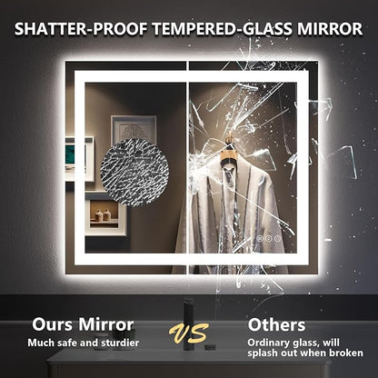 YEELAIT 36x30 Inch LED Bathroom Mirror - Image 6